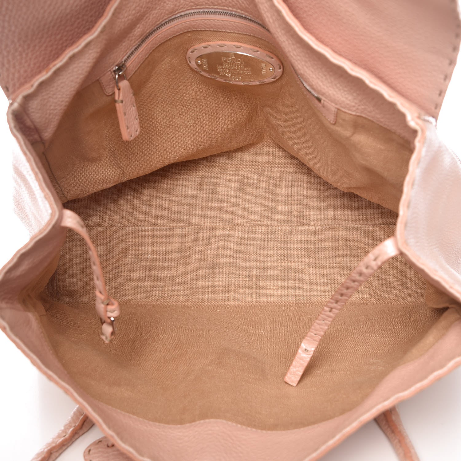 Fendi Cuoio Romano Selleria Large Linda Satchel Cipria 5 of 13
