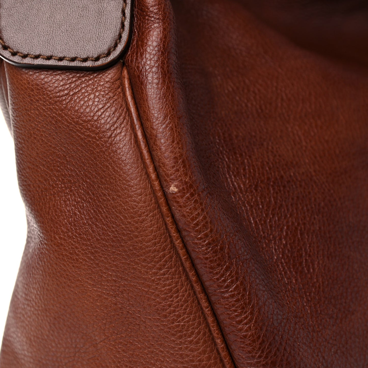 Calfskin Twist Strap Hobo Brown