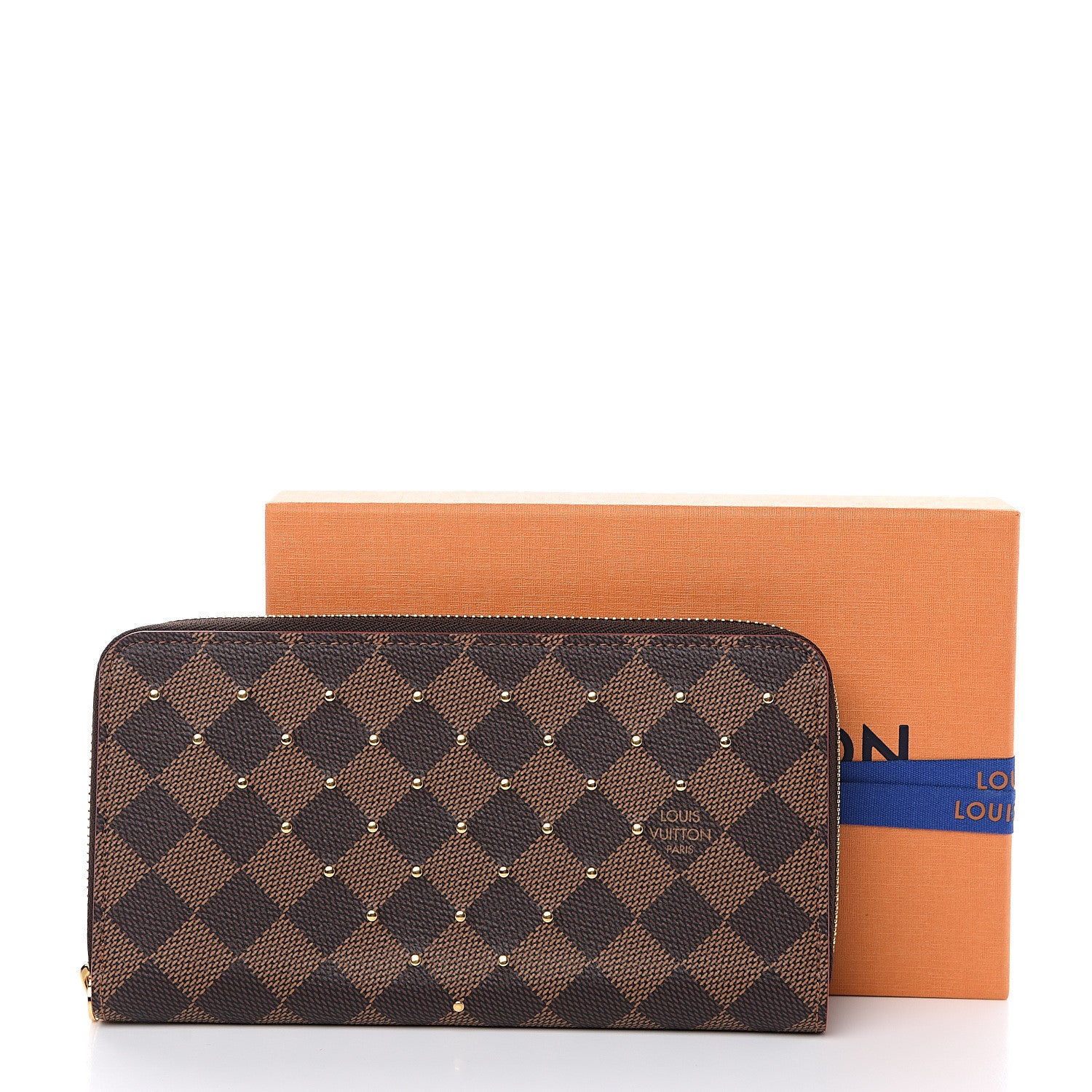 Louis Vuitton Damier Ebene Studded Zippy Wallet Cherry 8 of 8
