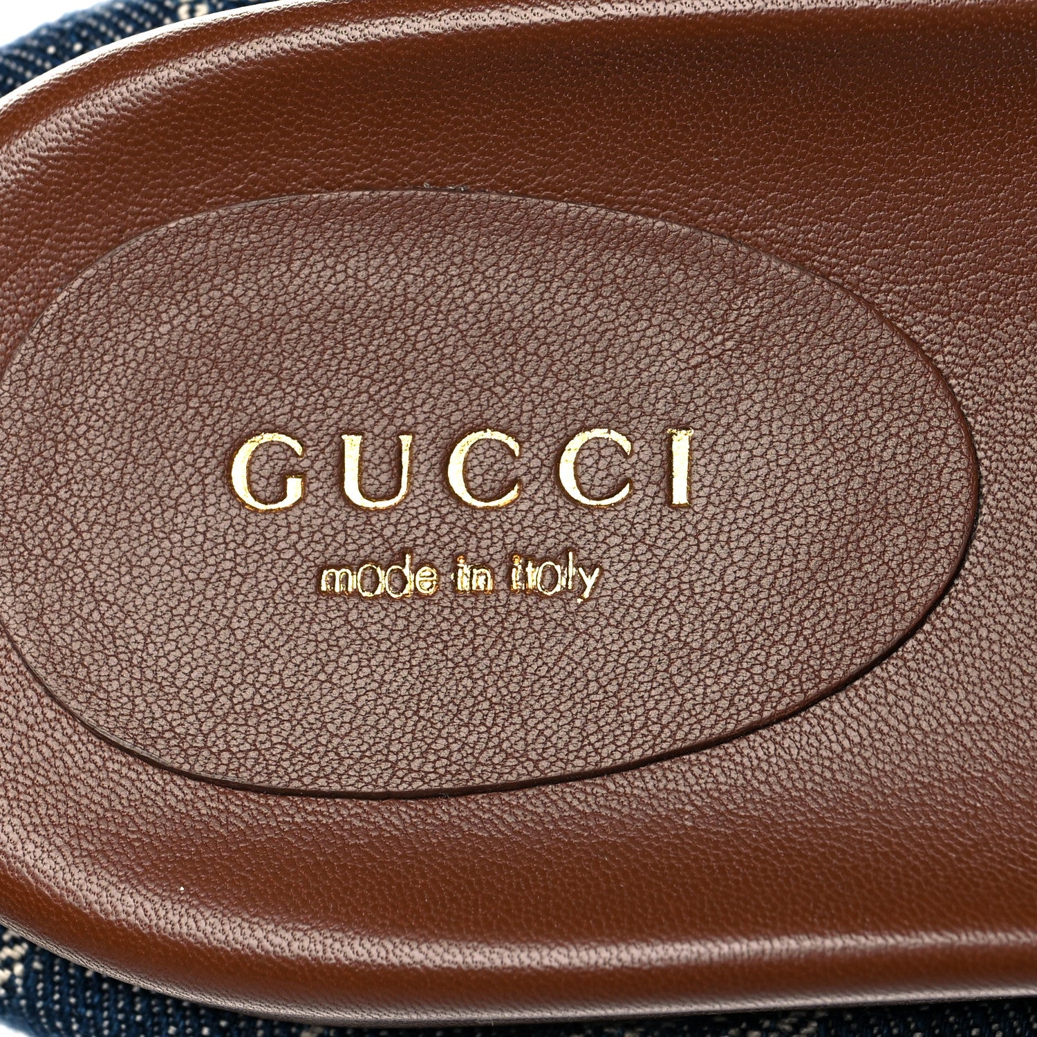Gucci New Denim GG Monogram Angelina Platform 55mm Slide Sandals 35 Blue Tea 7 of 8