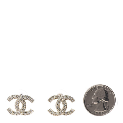Chanel Crystal CC Earrings Gold 2 of 5