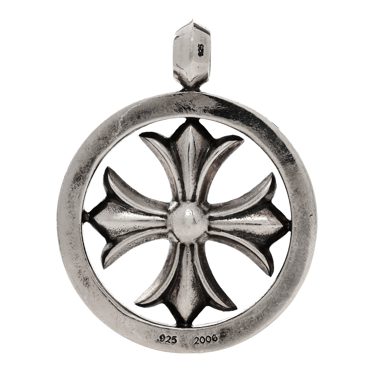 Sterling Silver Large Maltese Cross Pendant