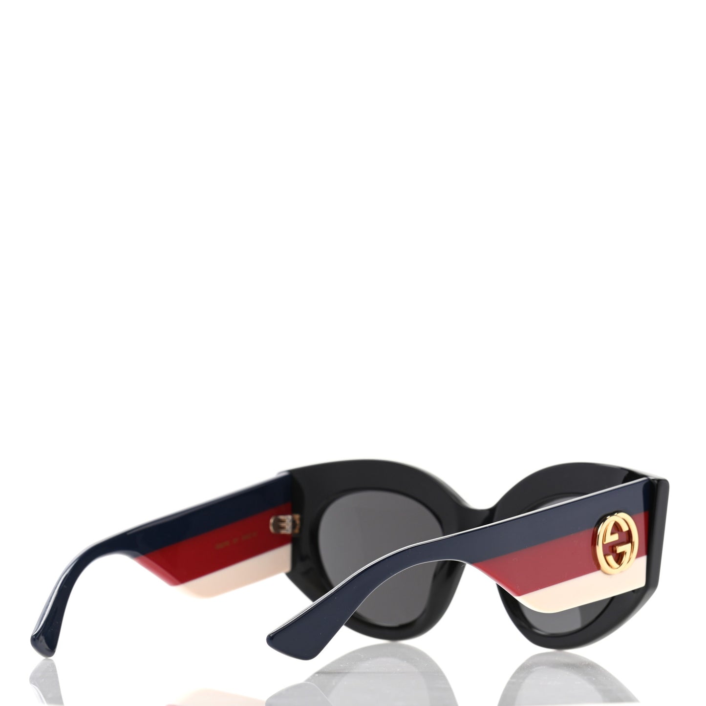 Acetate Oversized Rectangle Frame Web Sunglasses GG 0275/S Black