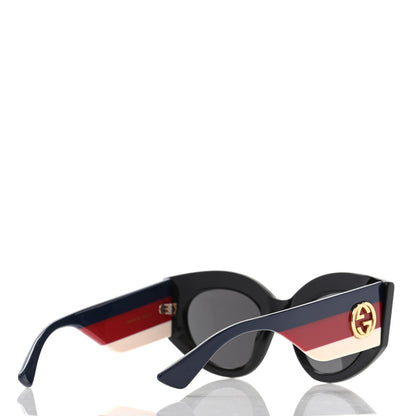 Gucci Acetate Oversized Rectangle Frame Web Sunglasses GG 0275/S Black 4 of 8