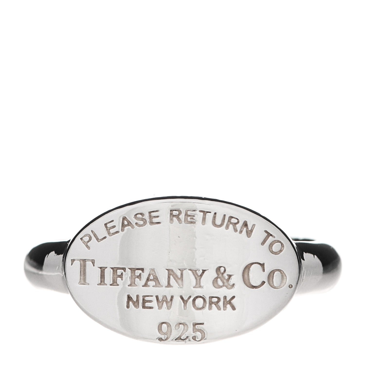 Tiffany Sterling Silver Return to Tiffany Oval Ring 53 6.5 1 of 5