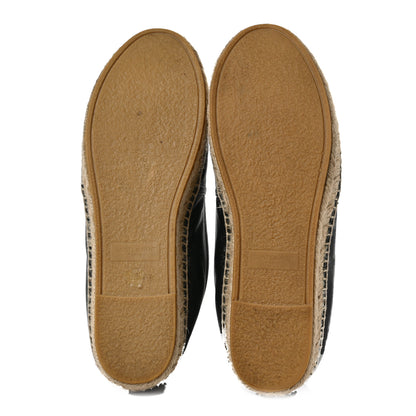 Saint Laurent Lambskin Monogram Espadrilles 37.5 Black 5 of 8