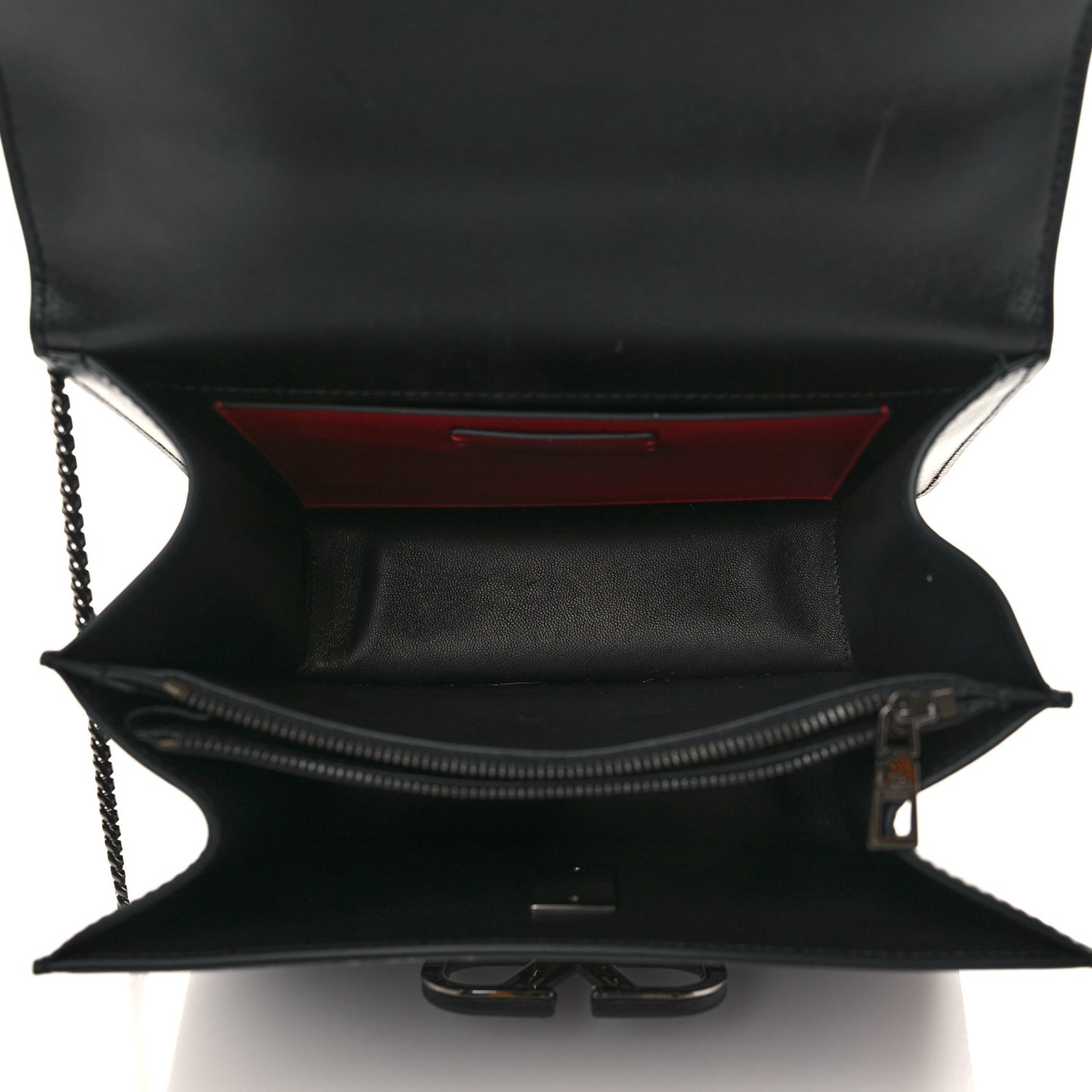 X UNDERCOVER Smooth Calfskin Rose Print VSling Shoulder Bag Black