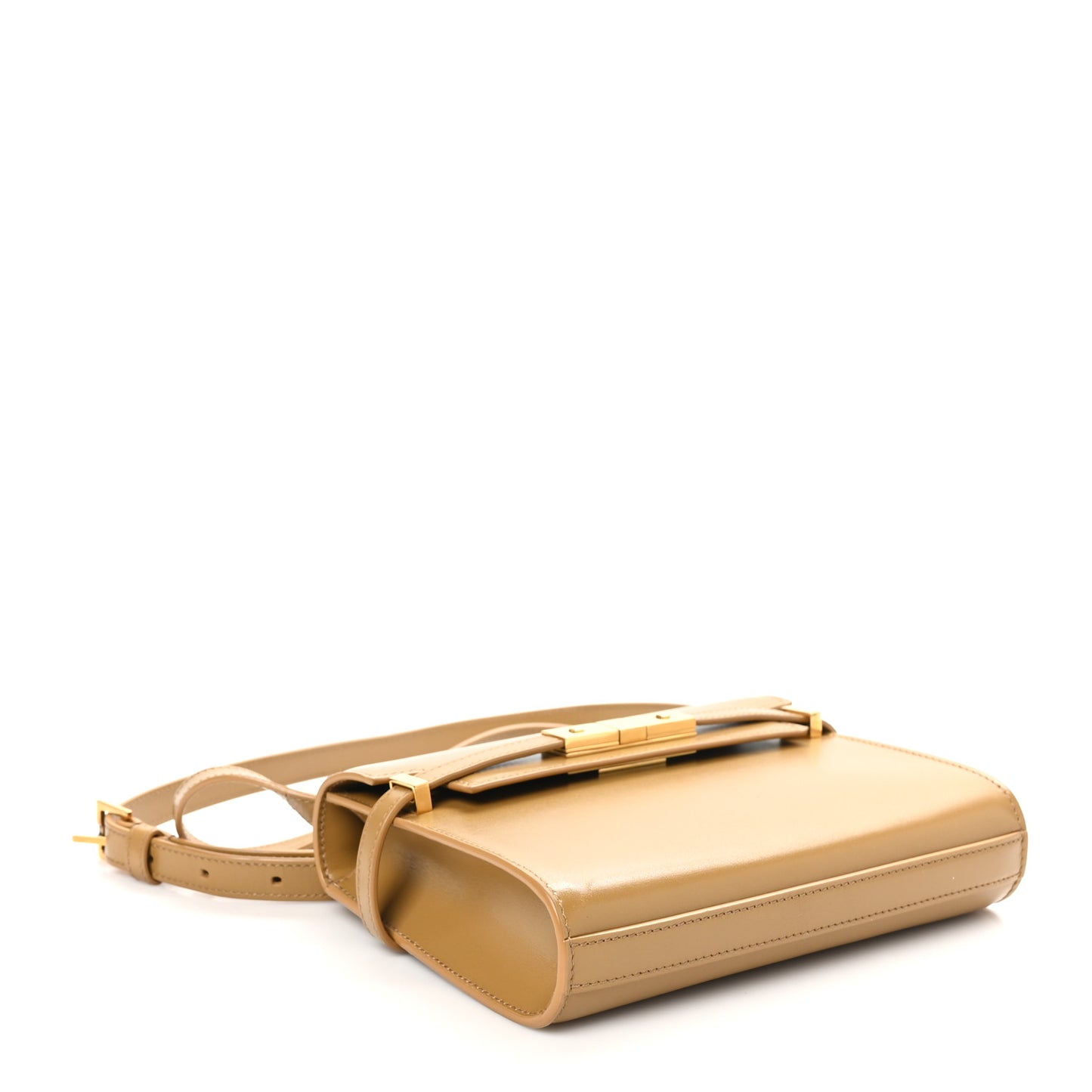 Smooth Calfskin Mini Manhattan Shoulder Bag Tabac Brown