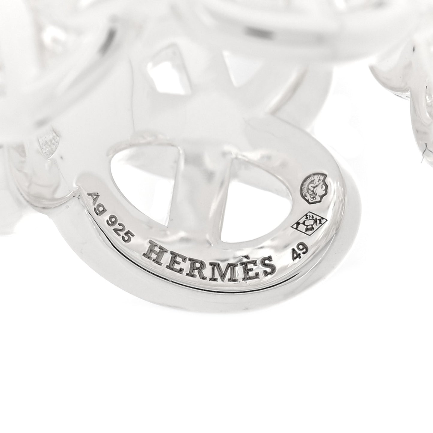 Sterling Silver GM Chaine d'ncre Enchainee Band Ring 49 4.75
