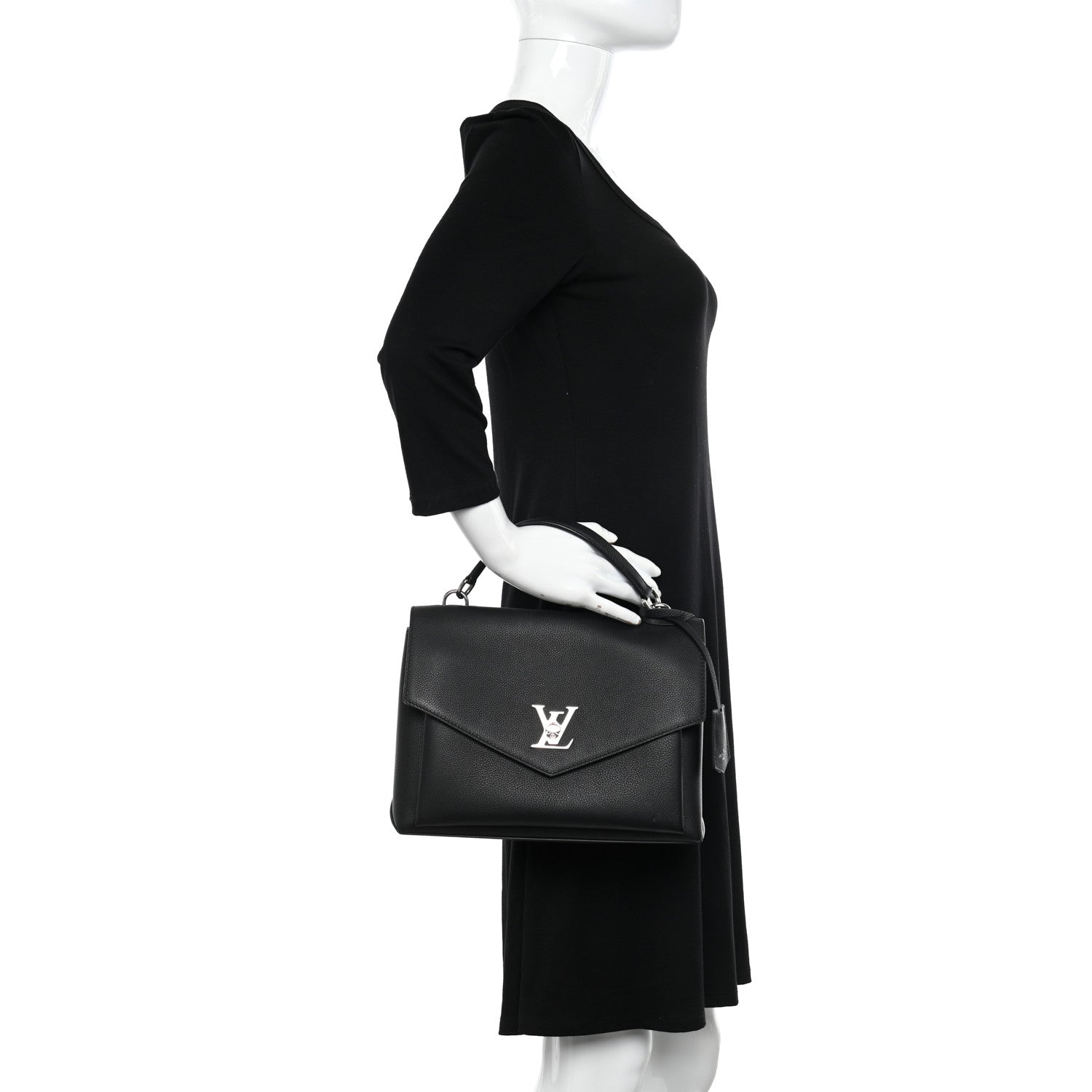 Louis Vuitton Soft Calfskin My Lockme Top Handle Black 2 of 10