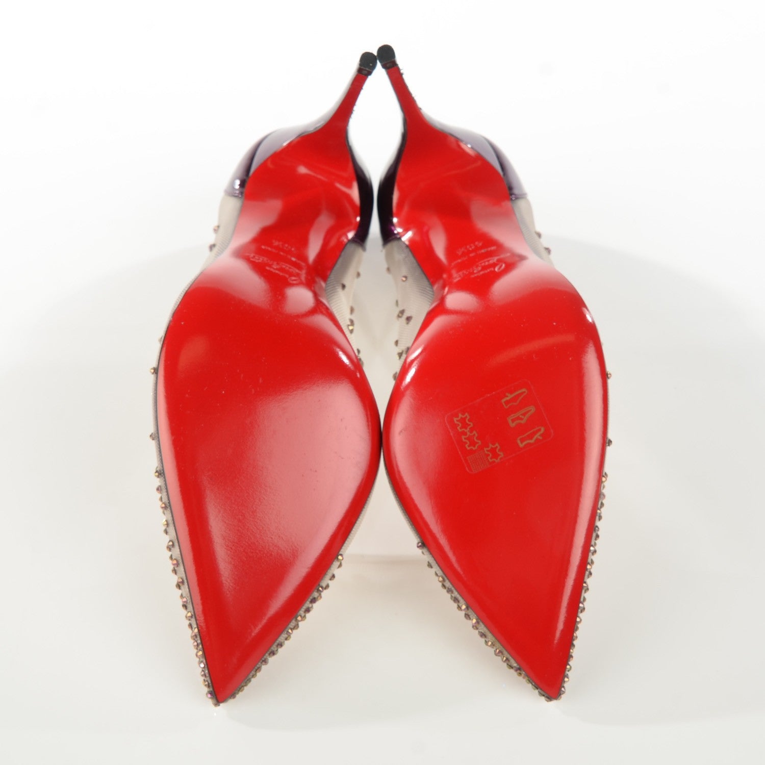 Christian Louboutin Strass Follies 100 Pumps 40.5 Cosmos 5 of 8