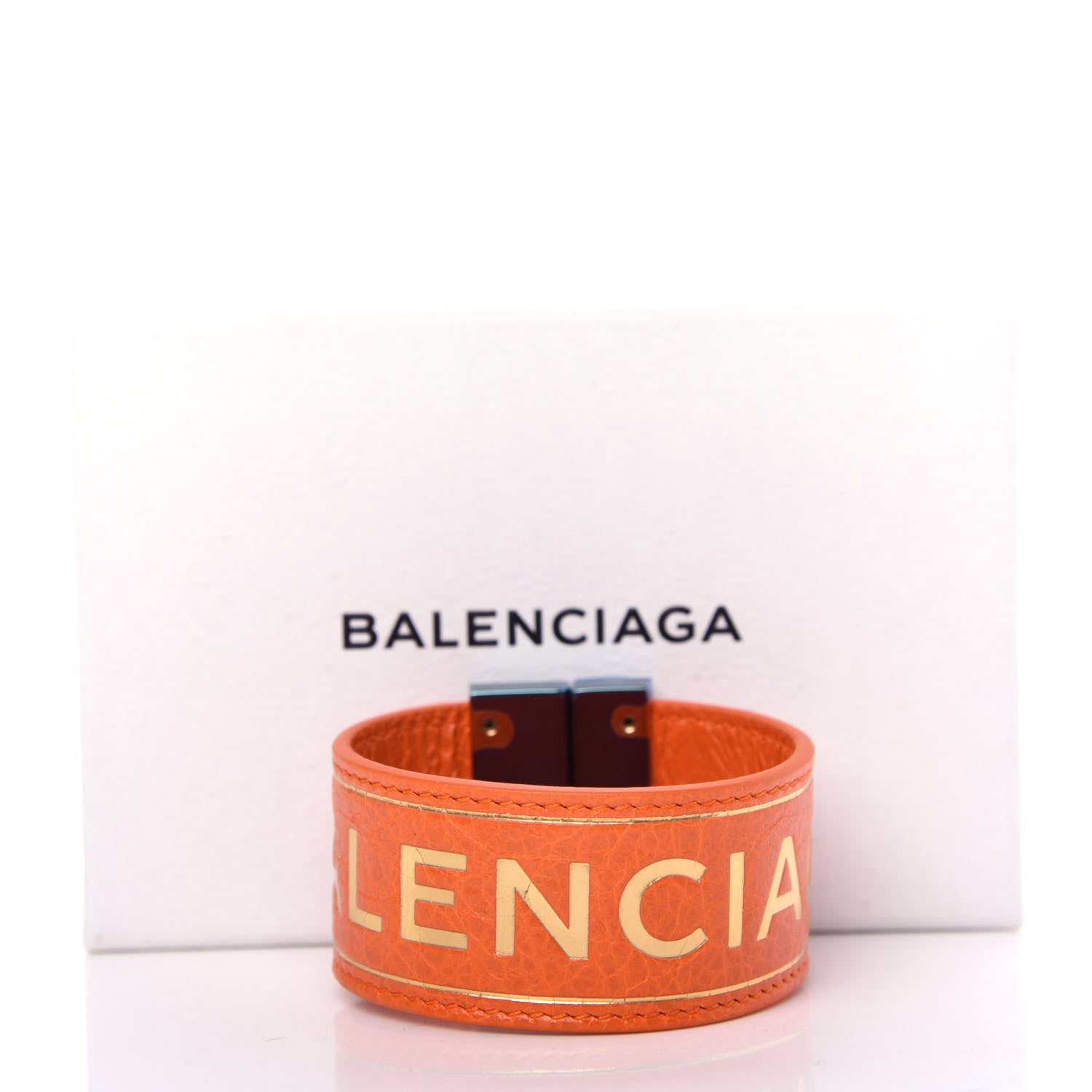 Balenciaga Agneau Logo Blanket Bracelet Sanguine 5 of 5