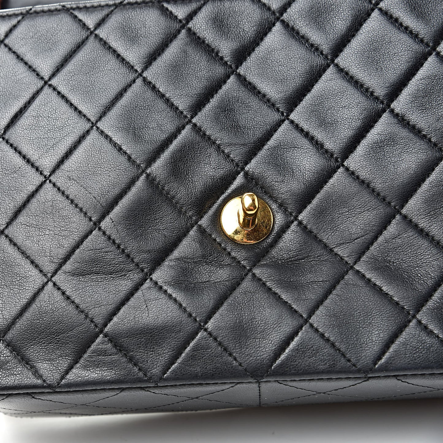 Lambskin Quilted Mini Square Flap Bag Black