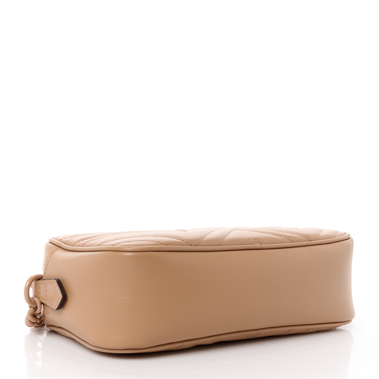 Calfskin Matelasse Monochrome Small GG Marmont Chain Shoulder Bag Camelia