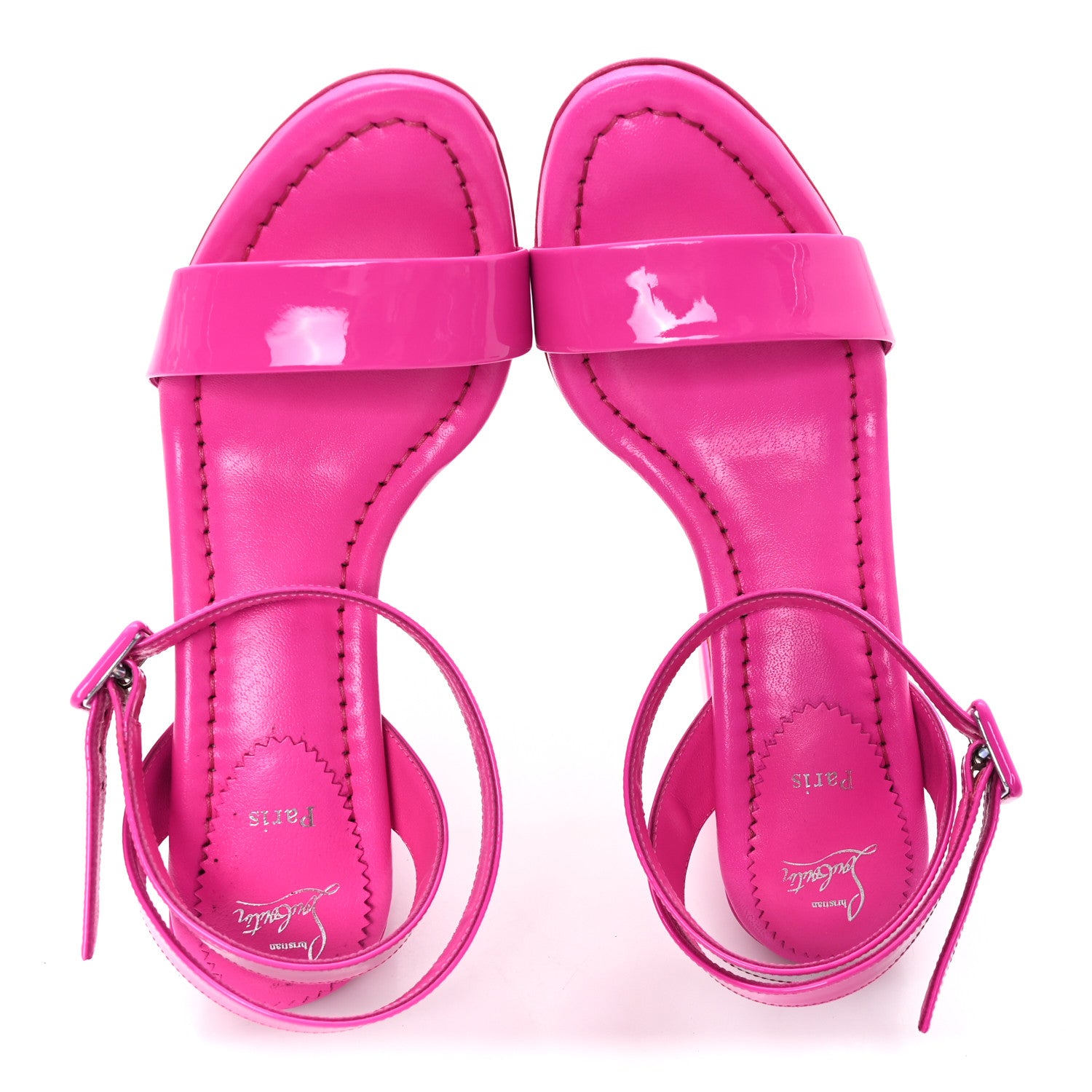 Christian Louboutin Patent Miss Sabina 85 Sandals 36 Bolerose