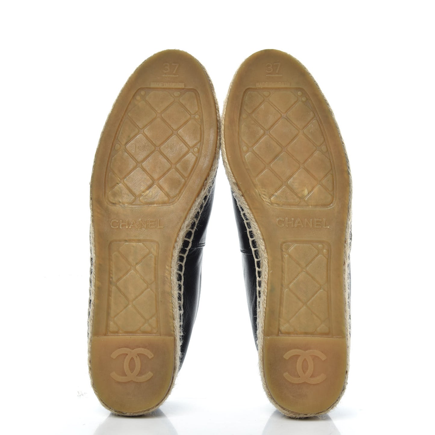 Lambskin CC Espadrilles 37 Black