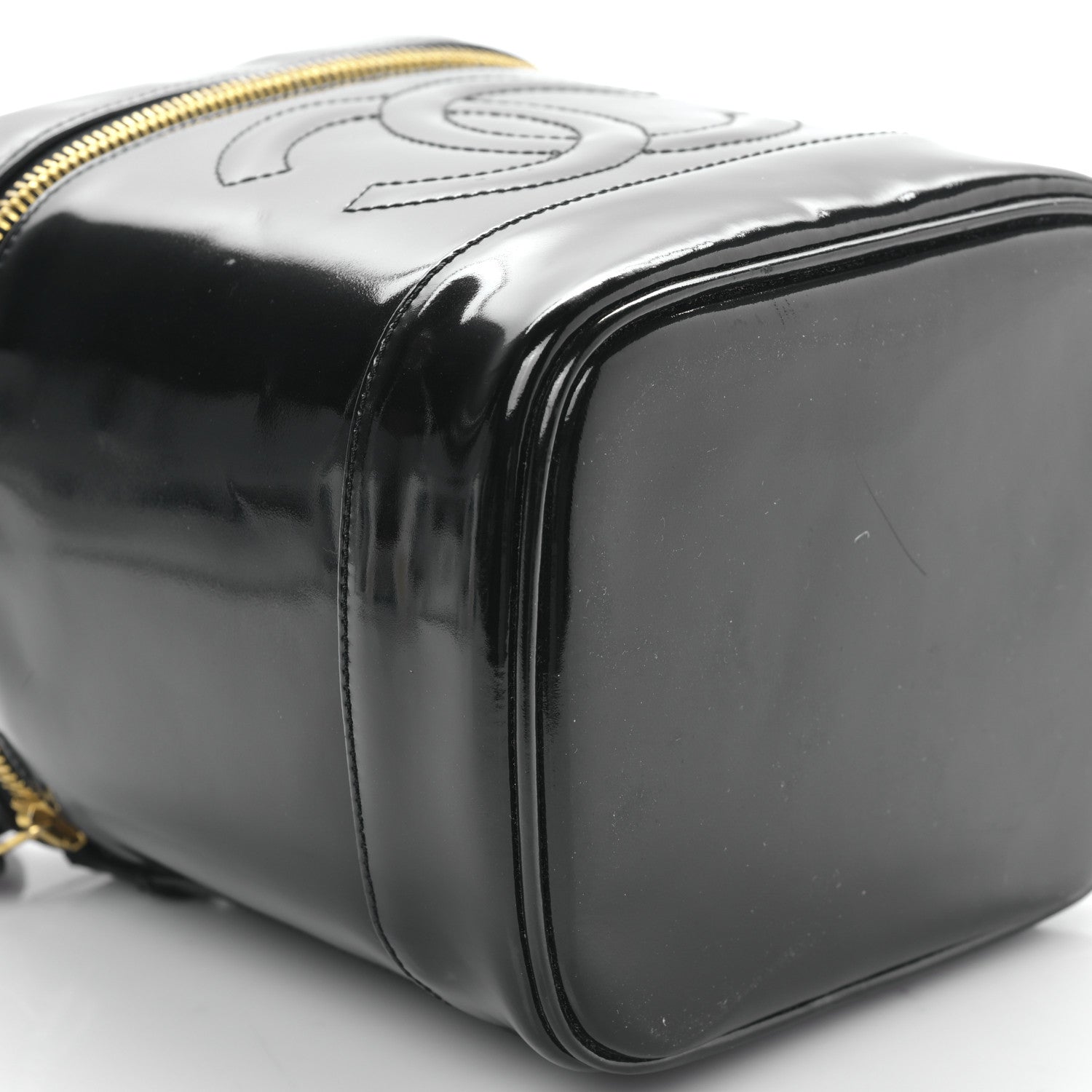 Chanel Patent Timeless Vanity Cosmetic Case Black 8 of 9