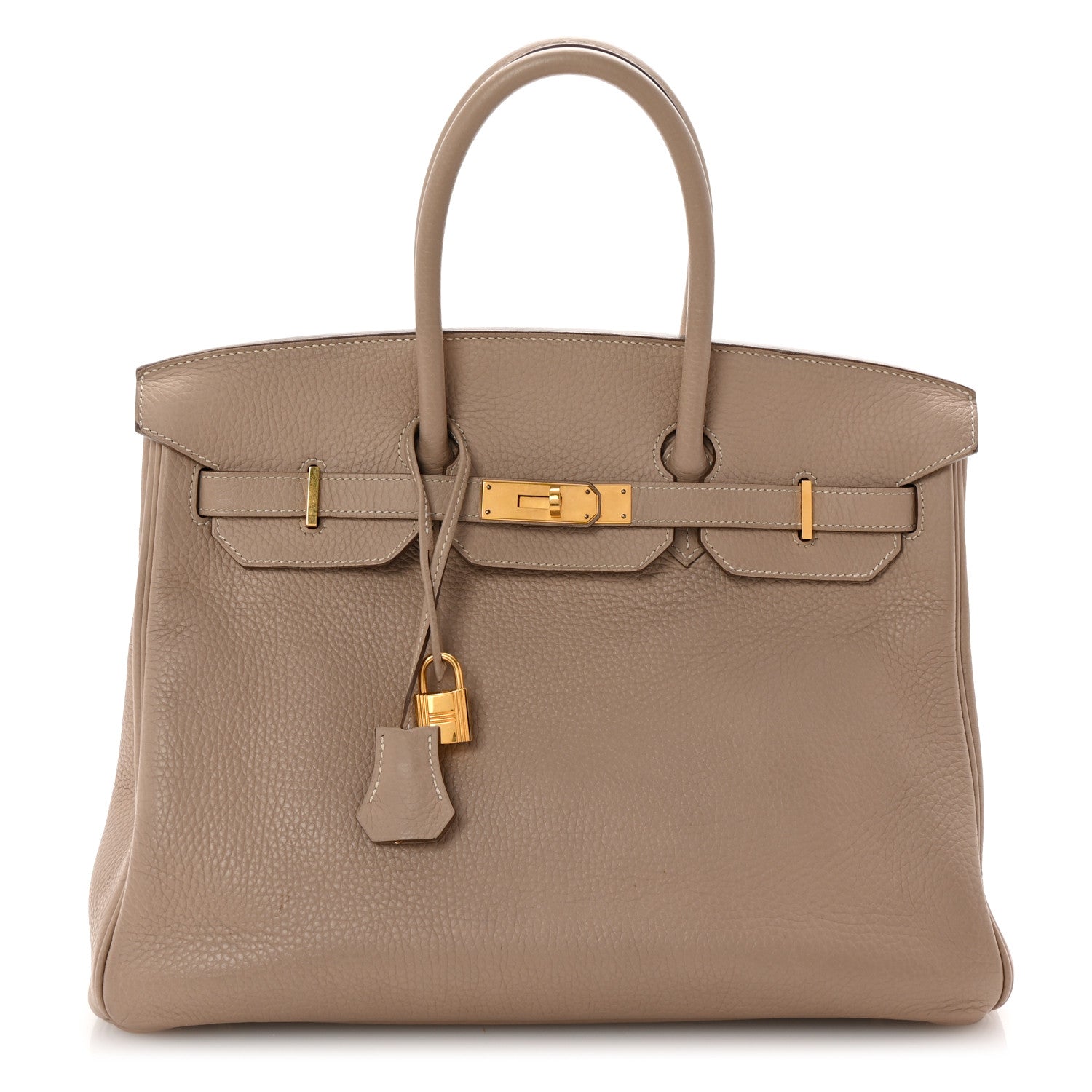 Hermes Taurillon Clemence Birkin 35 Gris Tourterelle 1 of 9