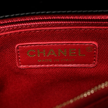 Chanel Calfskin Chevron Quilted Medium Coco Handle Flap Black 5 of 9