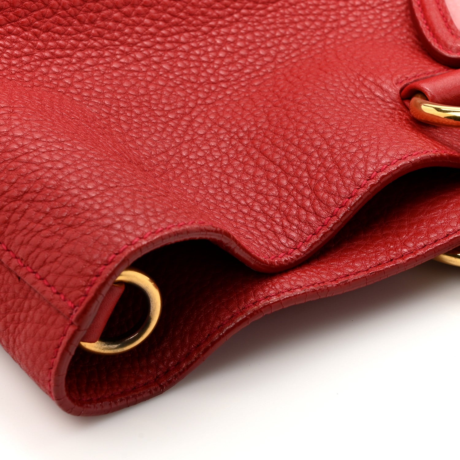 Prada Vitello Daino Shopping Tote Fuoco 13 of 17