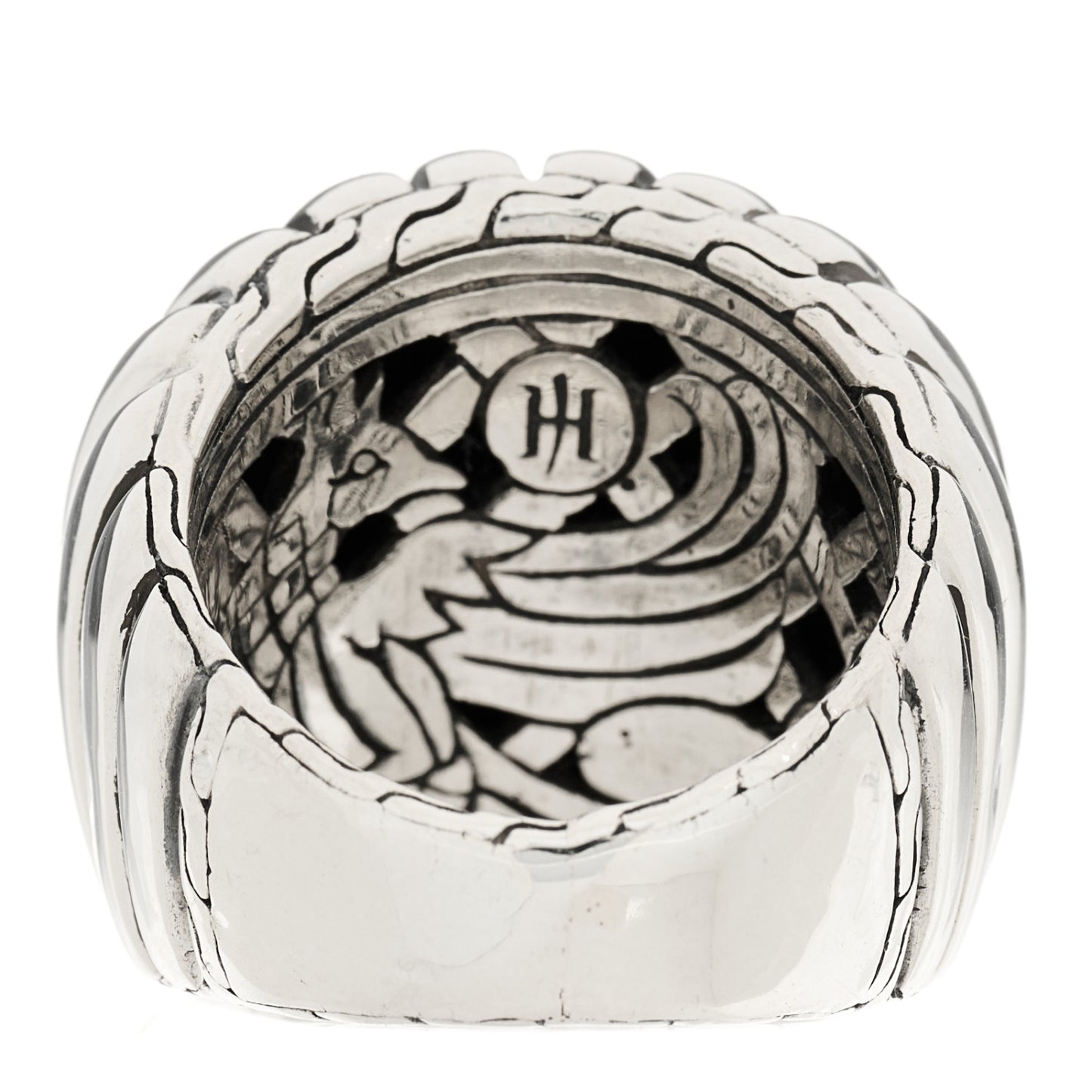 Sterling Silver Bedeg Dome Ring 51 5.75