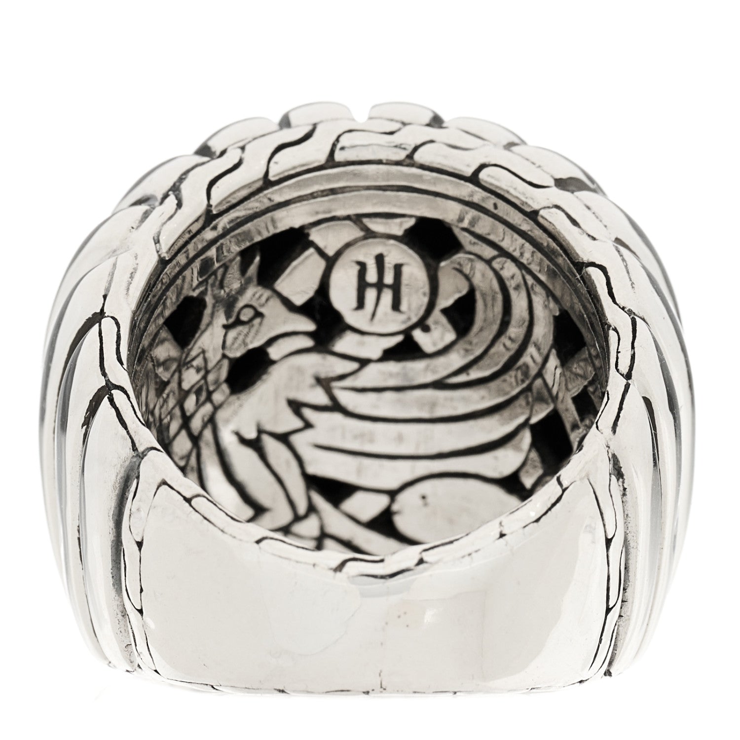 John Hardy Sterling Silver Bedeg Dome Ring 51 5.75 4 of 6