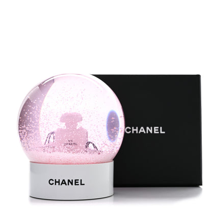 Chanel Glass N°5 Perfume Bottle Snow Globe Pink 8 of 8