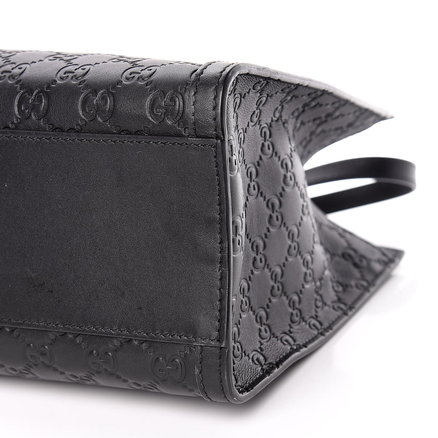 Guccissima Medium Padlock Tote Black