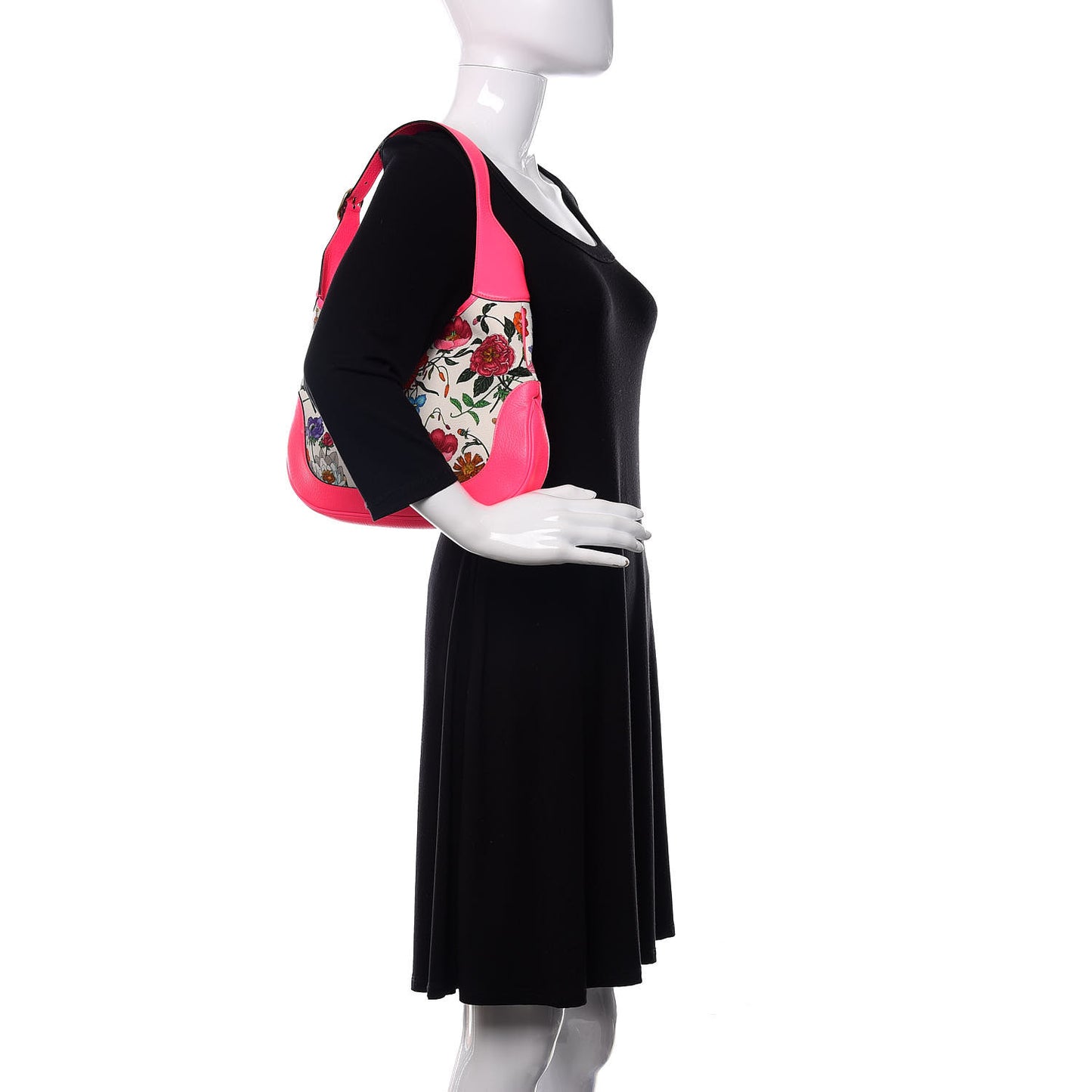 Canvas Flora Medium Jackie Hobo Fuchsia