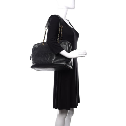 Chanel Caviar Large CC Shoulder Bag Black 2 of 10