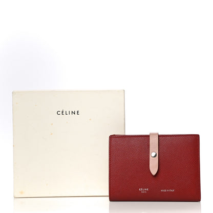 Celine Grained Calfskin Medium Multifunction Strap Wallet Scarlet 15 of 15