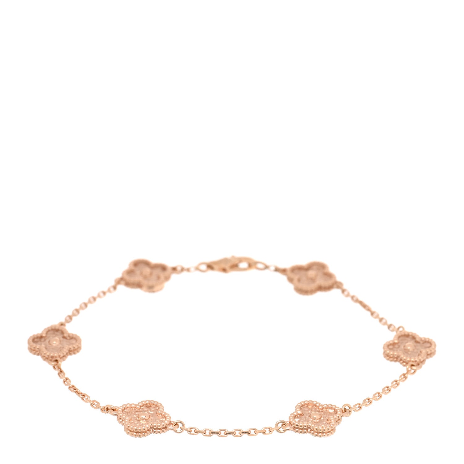Van Cleef & Arpels 18K Rose Gold 6 Motifs Sweet Alhambra Bracelet 1 of 4