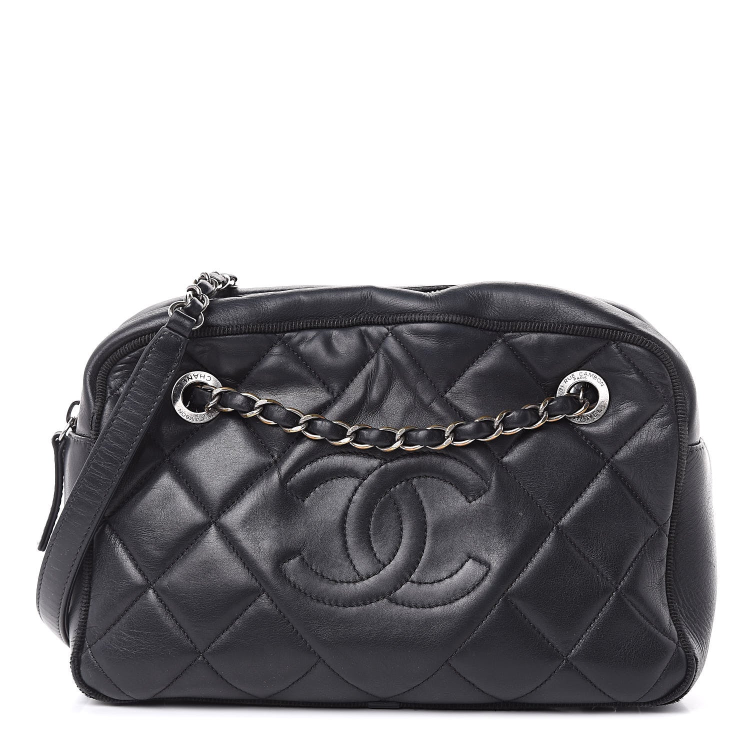 Chanel Calfskin Quilted Small Ballerine Camera Case Black 1 of 19
