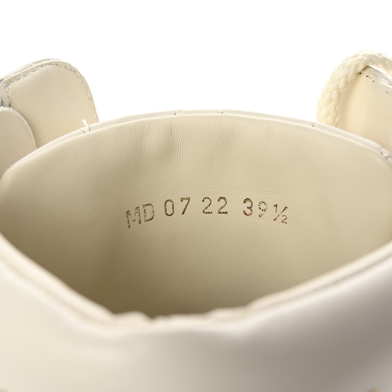 Christian Dior Calfskin Cannage D-Leader Ankle Boots 39.5 White 10 of 10