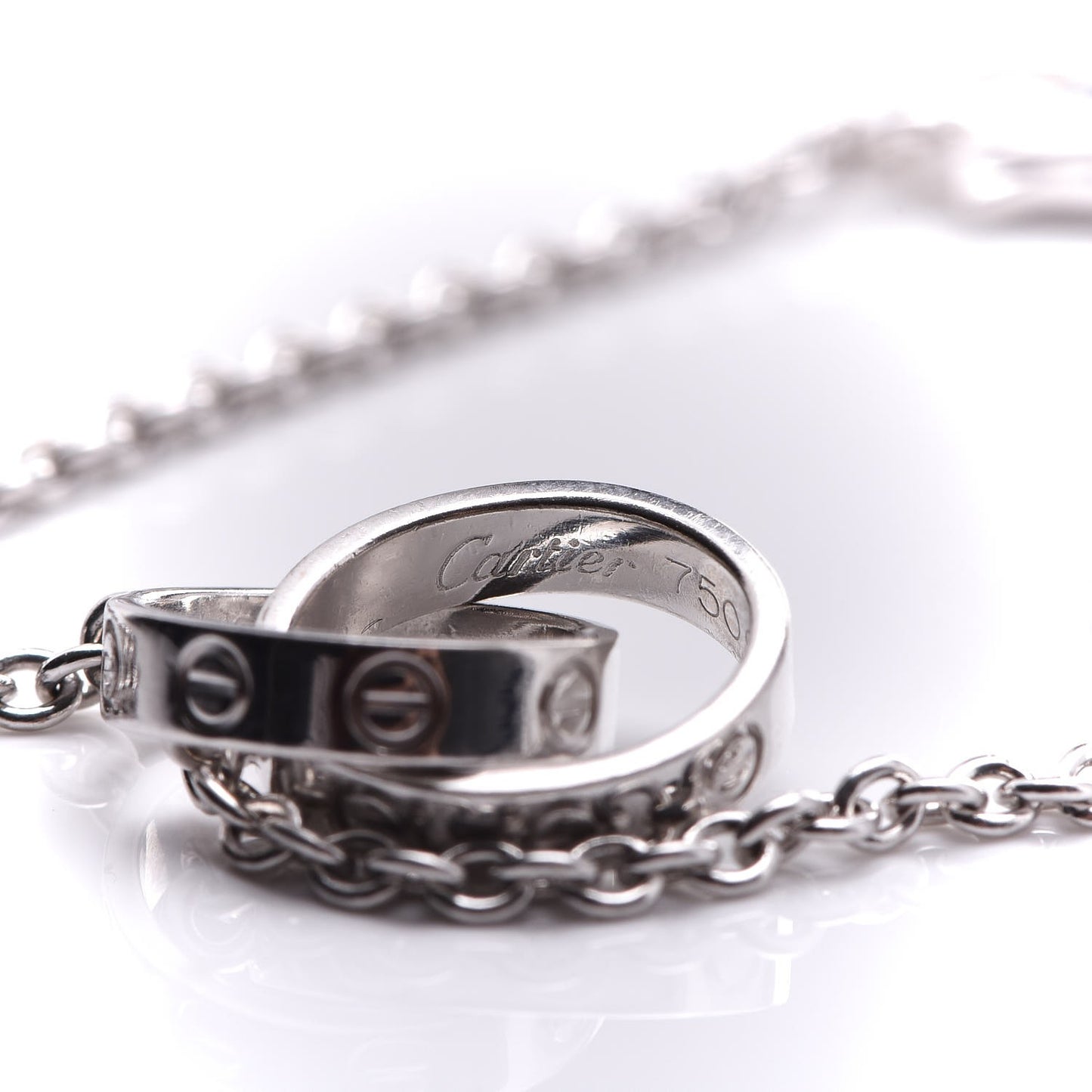 18K White Gold Interlocking LOVE Bracelet