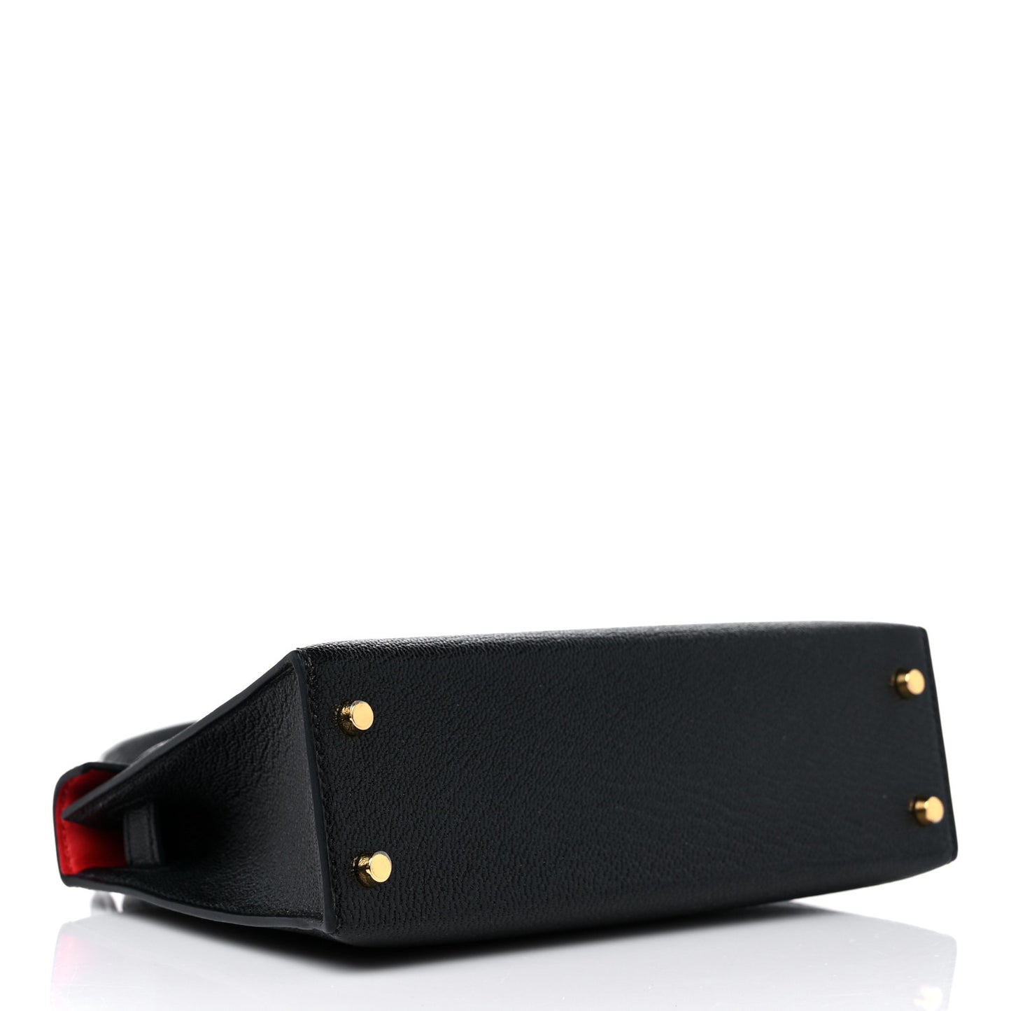 Chevre Mysore Horseshoe Mini Kelly Sellier 20 Black Rouge De Coeur