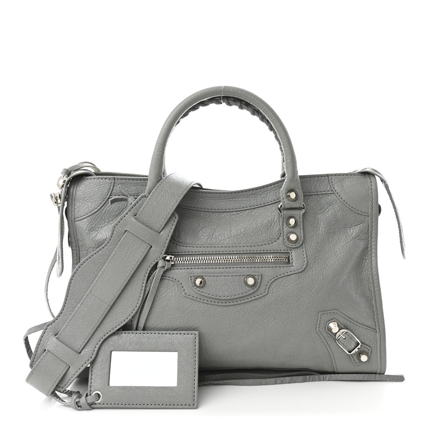 Agneau Classic Silver Hardware S City Gris Haussmannien