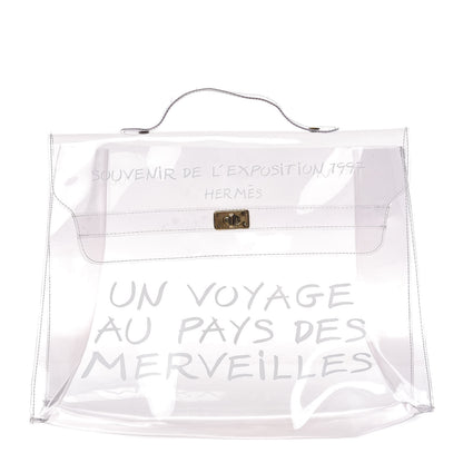 Hermes Vinyl Souvenir De L'Exposition Kelly Transparent 1 of 7