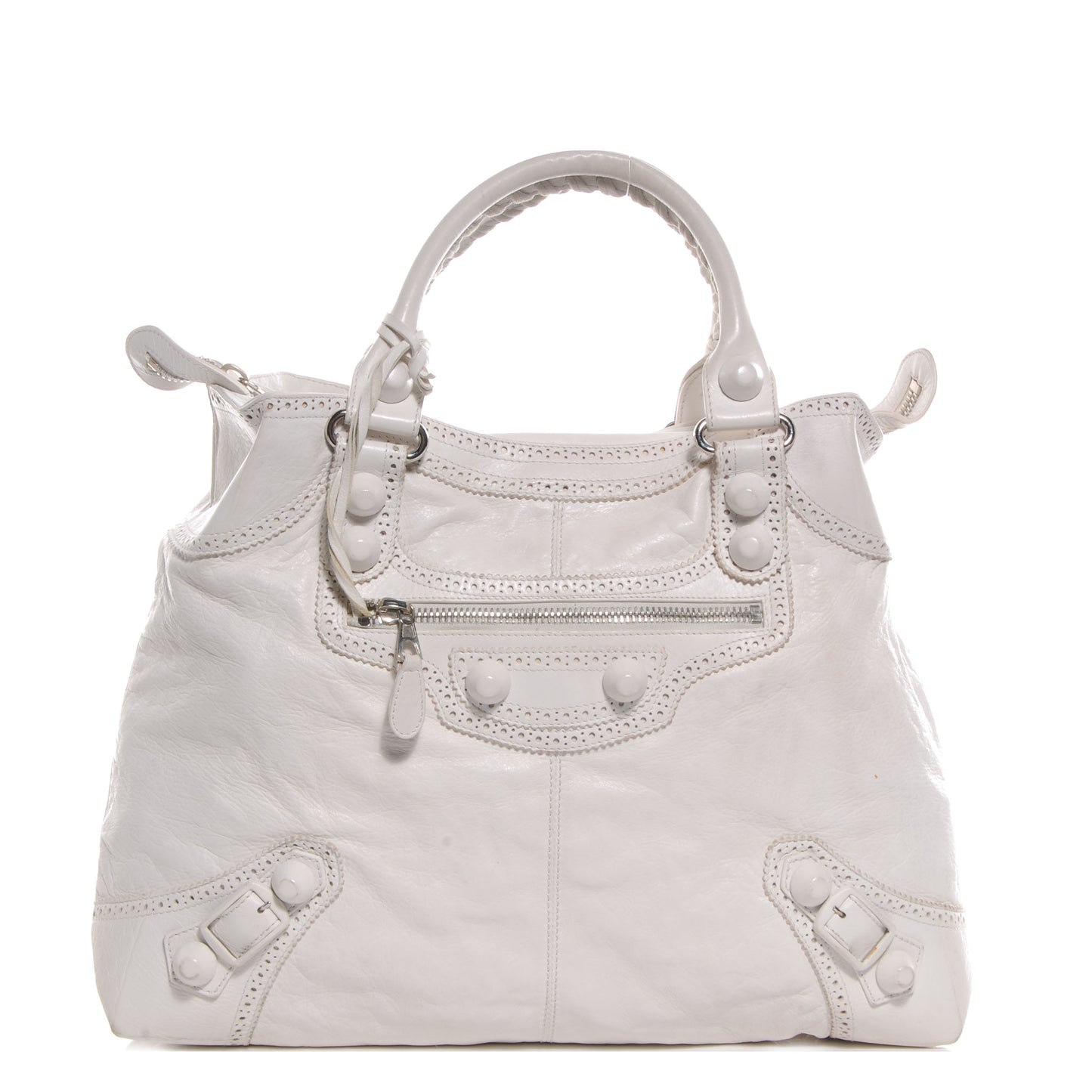 Agneau Giant Brogues Hardware Brief White