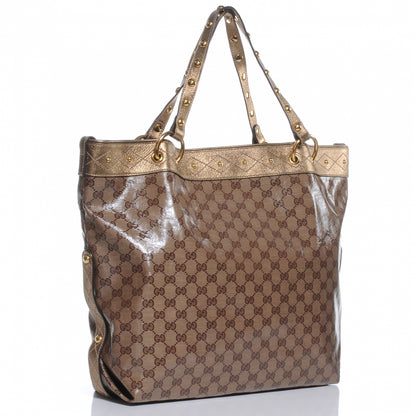 Gucci Crystal Monogram Studded Irina Tote 3 of 7