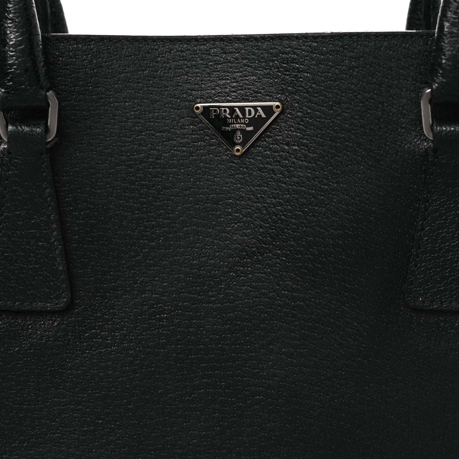 Prada Cinghiale Triangle Tote Black 8 of 13