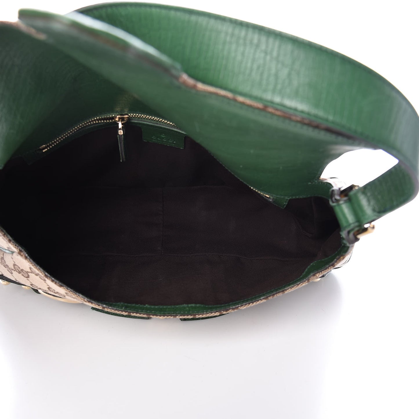 Monogram Horsebit Web Flap Bag Green