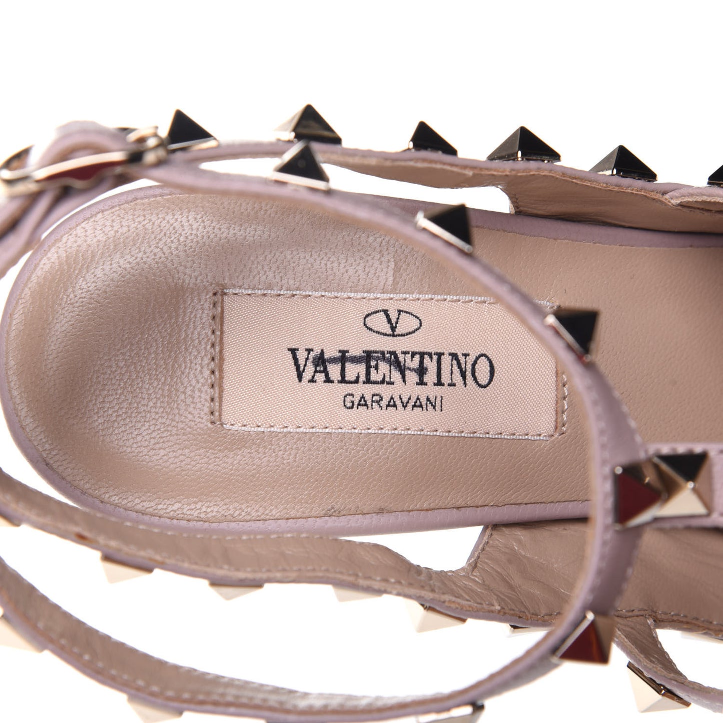 Patent Rockstud Ankle Strap 100mm Pumps 36 Poudre