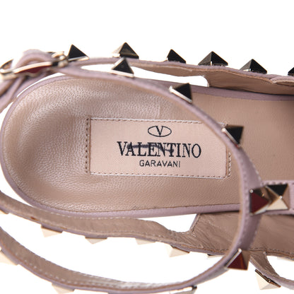 Valentino Garavani Patent Rockstud Ankle Strap 100mm Pumps 36 Poudre 9 of 10