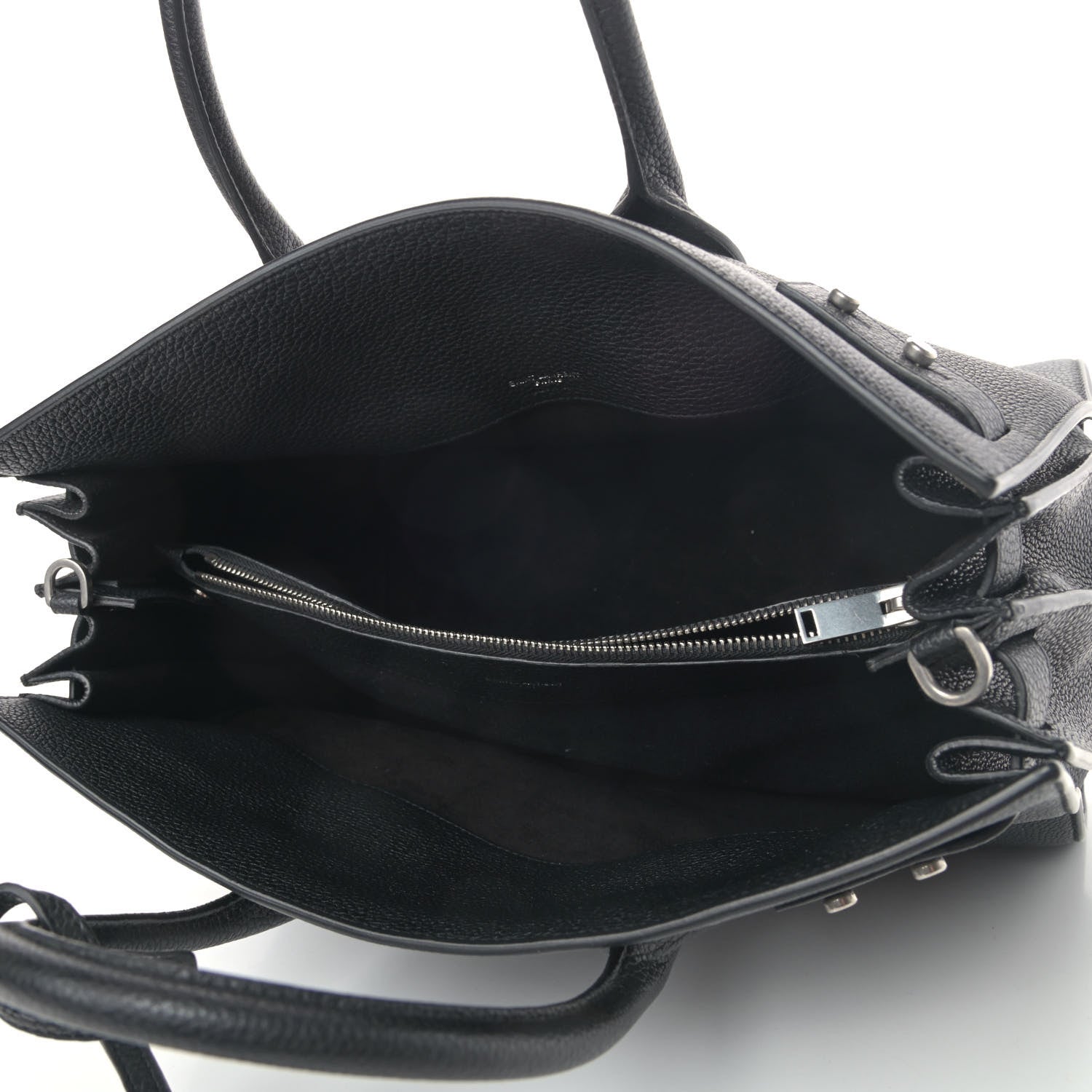 Saint Laurent Grained Calfskin Small Supple Sac De Jour Black 4 of 6