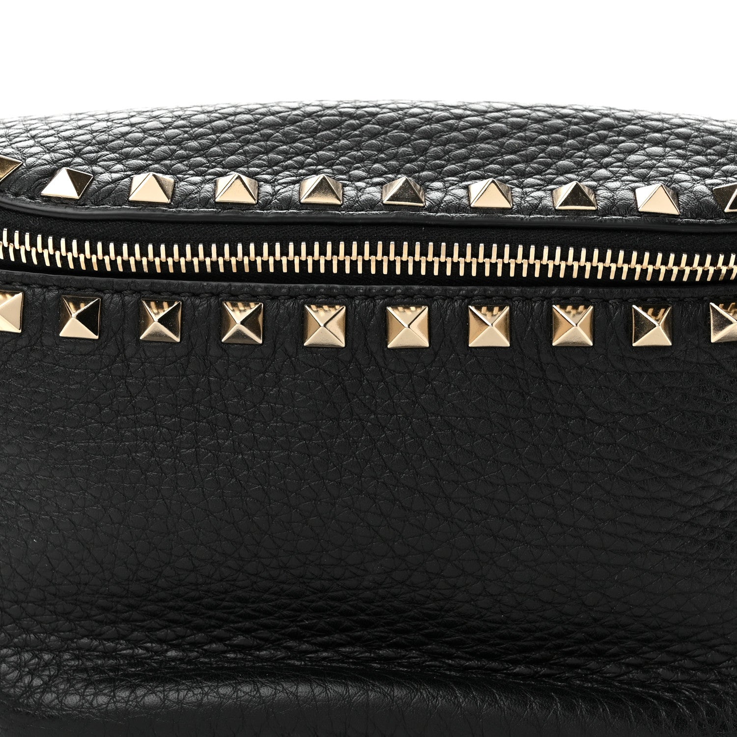 Valentino Garavani Grainy Calfskin Rockstud Belt Bag Black 7 of 9