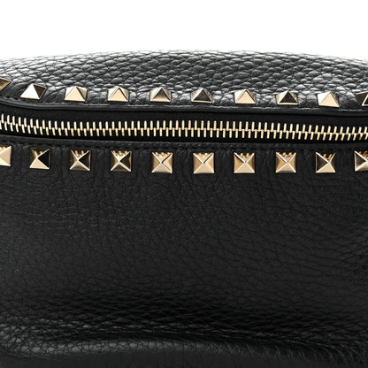 Valentino Garavani Grainy Calfskin Rockstud Belt Bag Black 7 of 9