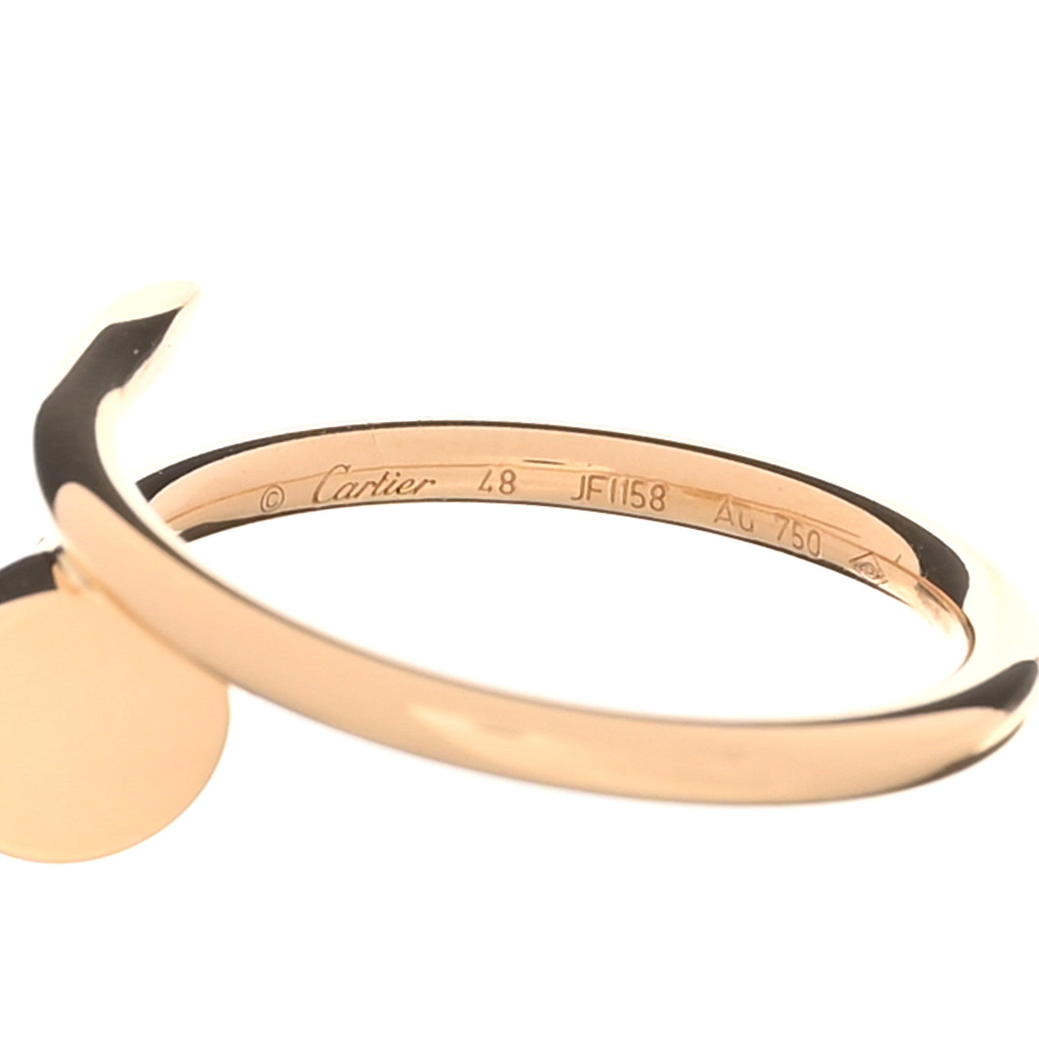 Cartier 18K Yellow Gold Small Juste Un Clou Ring 47 4 5 of 6