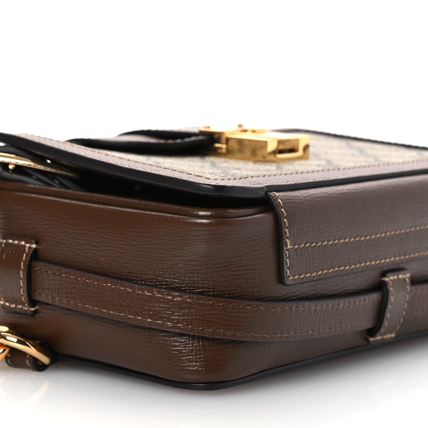 Gucci GG Supreme Monogram Mini Clasp Bag Beige Brown 9 of 12