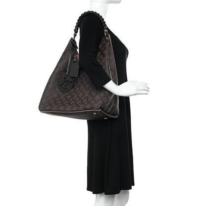 Louis Vuitton Mahina Carmel Hobo Chocolate 2 of 9